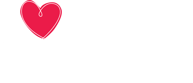 Logotipo conmemorativo en forma de corazón rojo con contorno blanco, utilizado en las campañas de responsabilidad social de Jumex en alianza con la fundación Kardias. Este símbolo representa el compromiso de la marca con la salud cardíaca infantil dentro de su iniciativa "Hidratación con Causa".